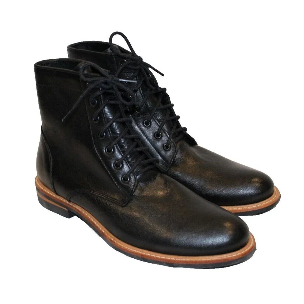 NISOLO MEN'S ALL WEATHER ANDRES SUEDE‎ BOOTS BLACK SZ 9 $280 NWOB